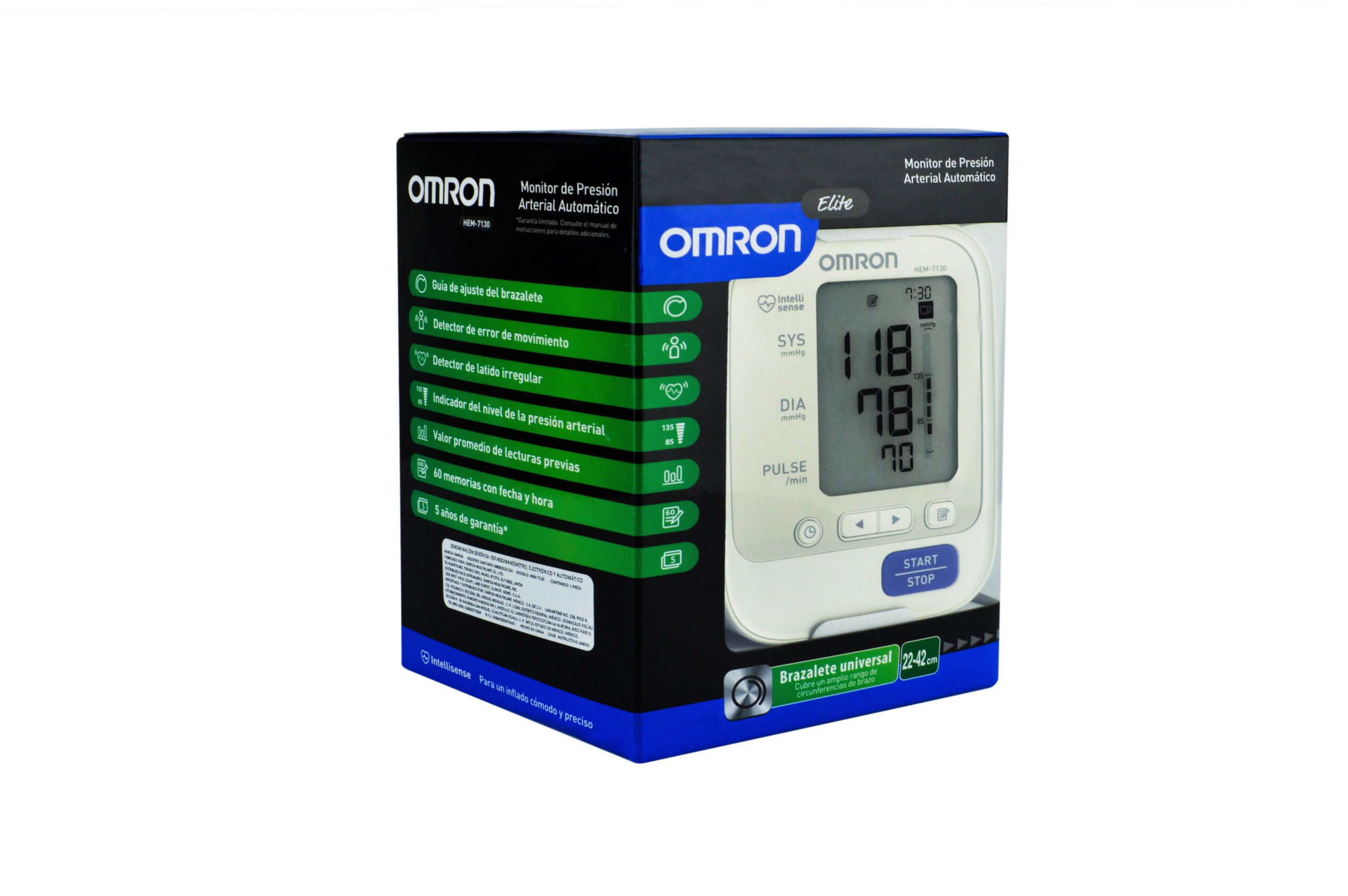 Monitor de presión arterial Omron con brazalete automático 22-42